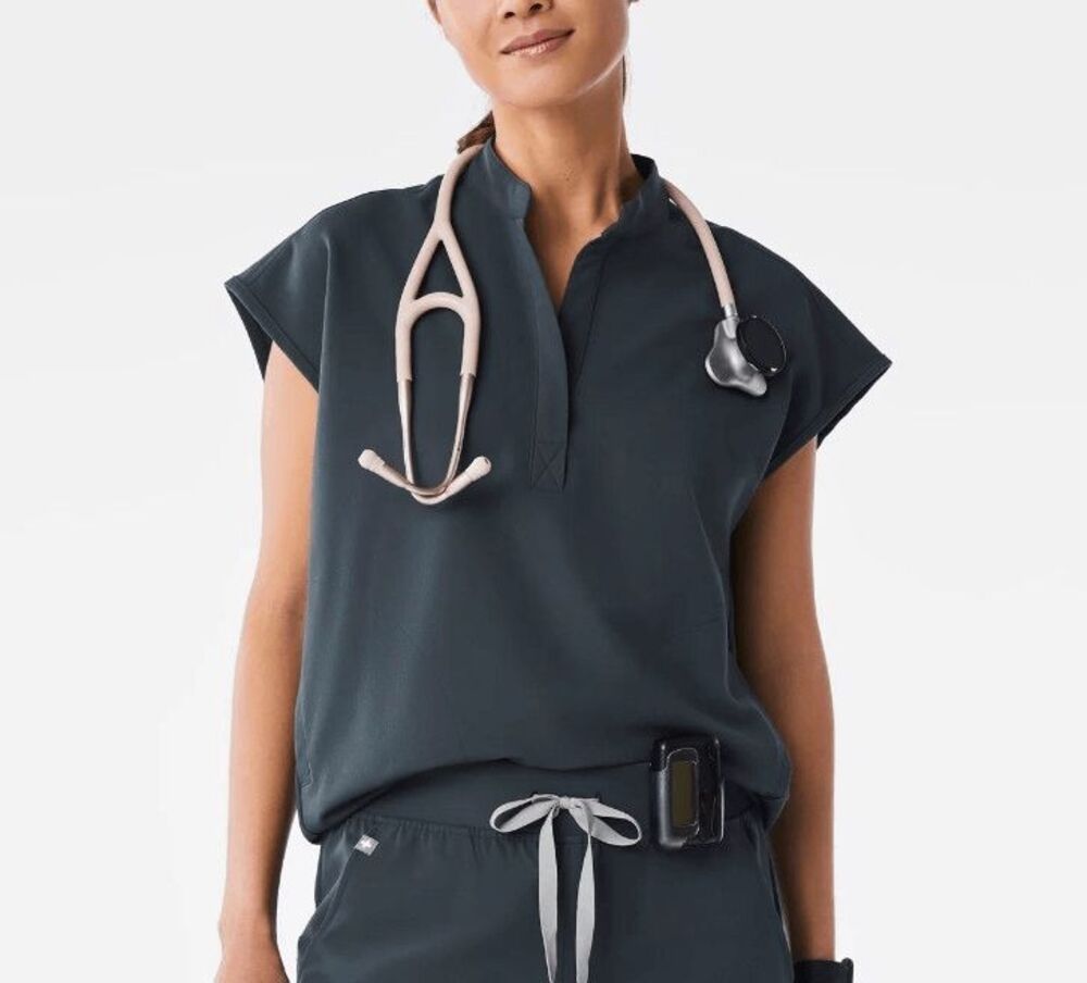 Figs NEW Size S Rafaela Scrubs Top Dark Harbor